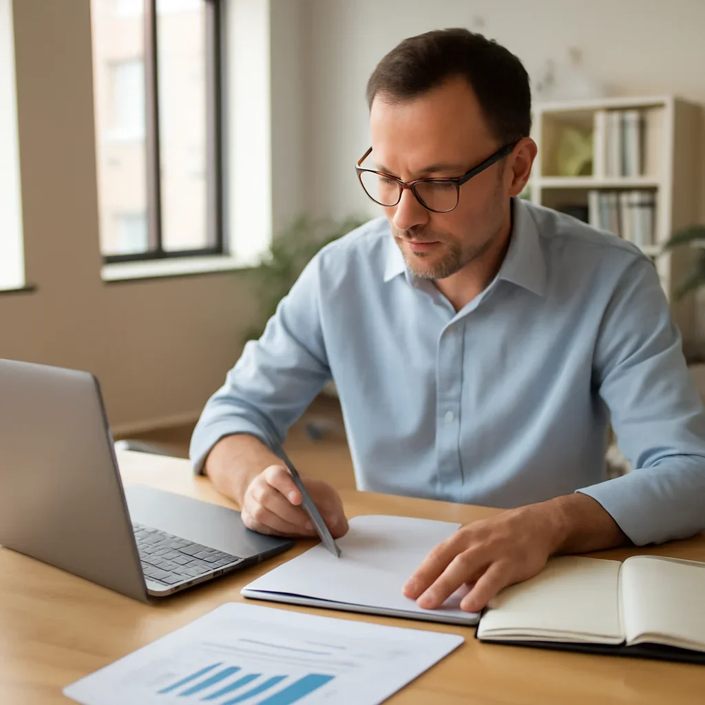 Business owner preparing for a conversation about accounts receivable financing