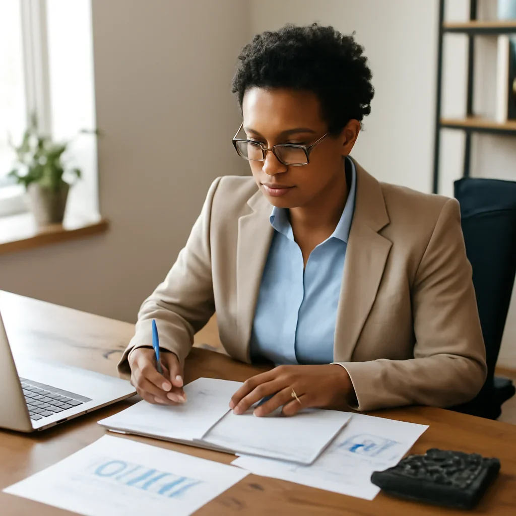 Business owner preparing for a conversation about bank business loans