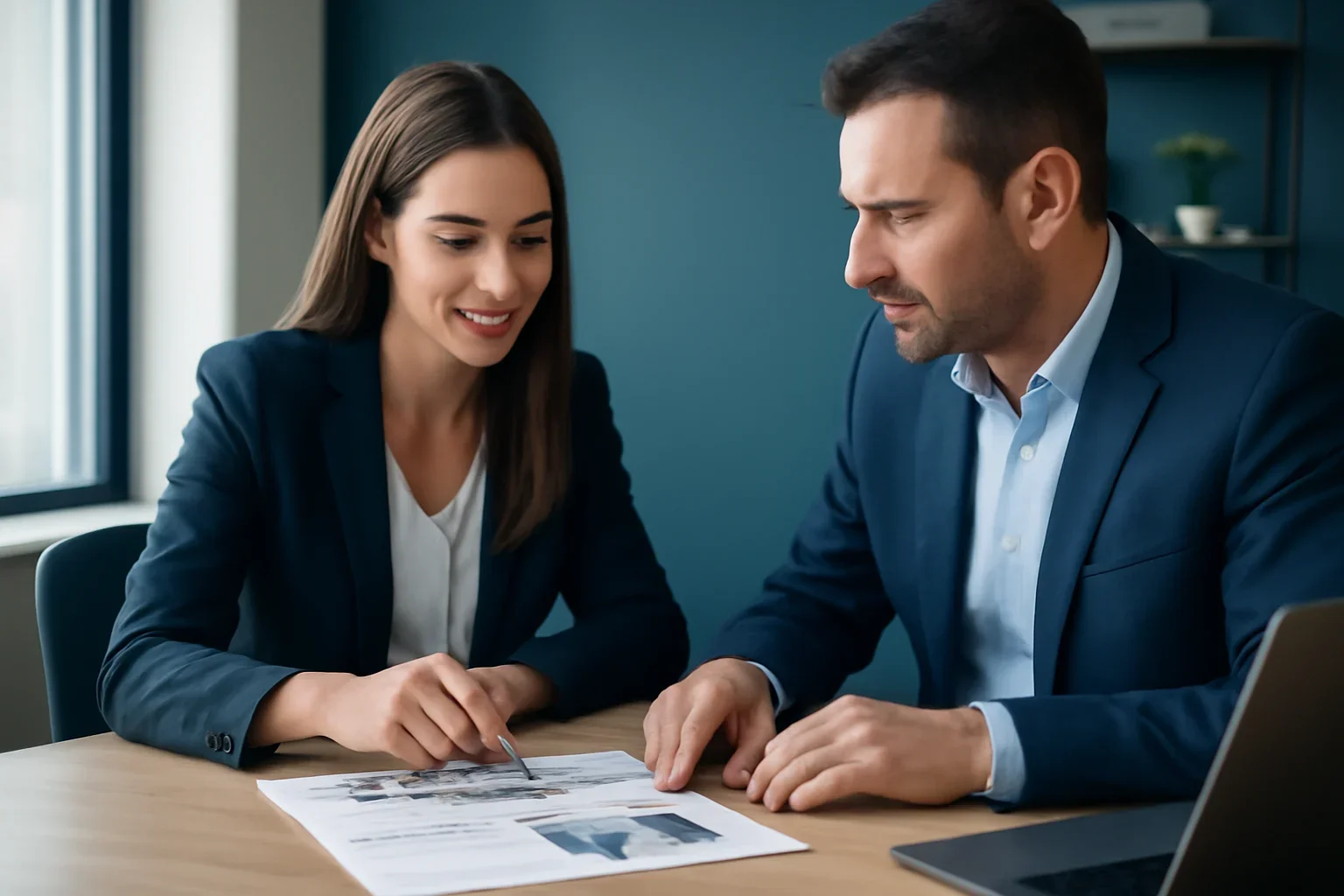 Business owner reviewing bank business loans options