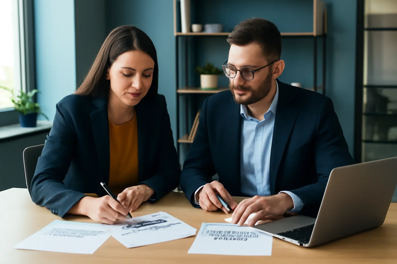 Business owner reviewing business loan blog options