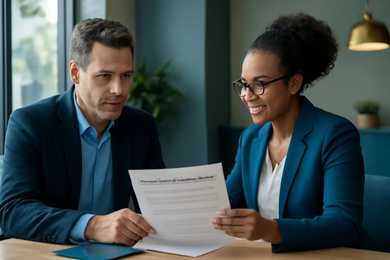 Business owner reviewing business loan refinancing options