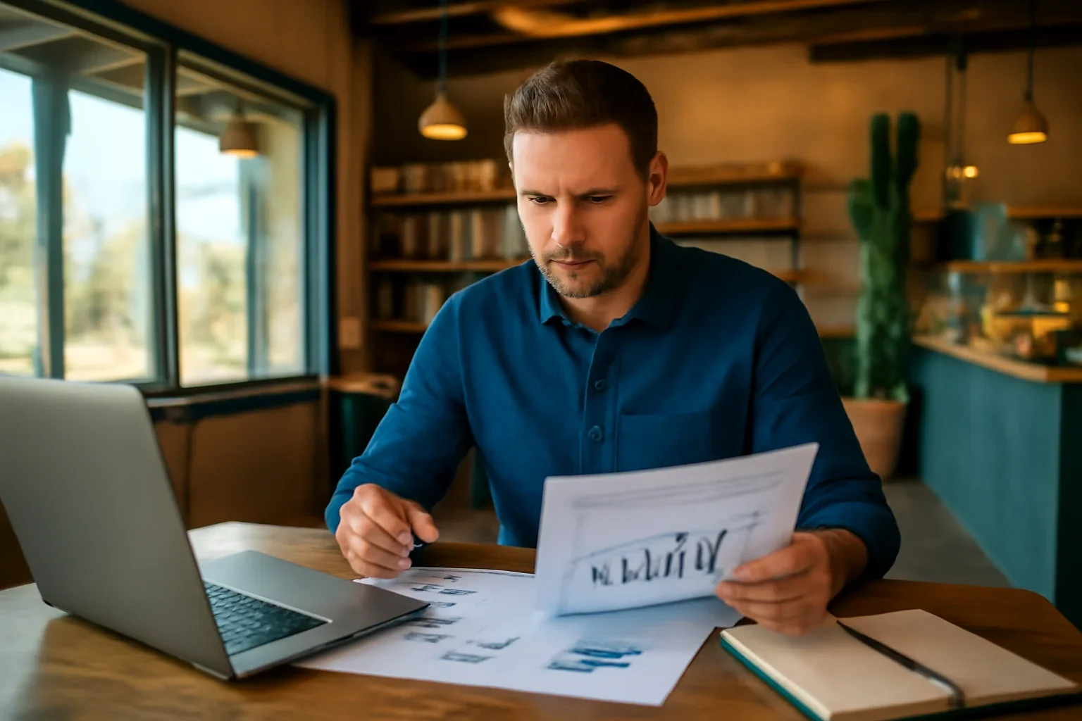 Business owner reviewing financing options in Arizona