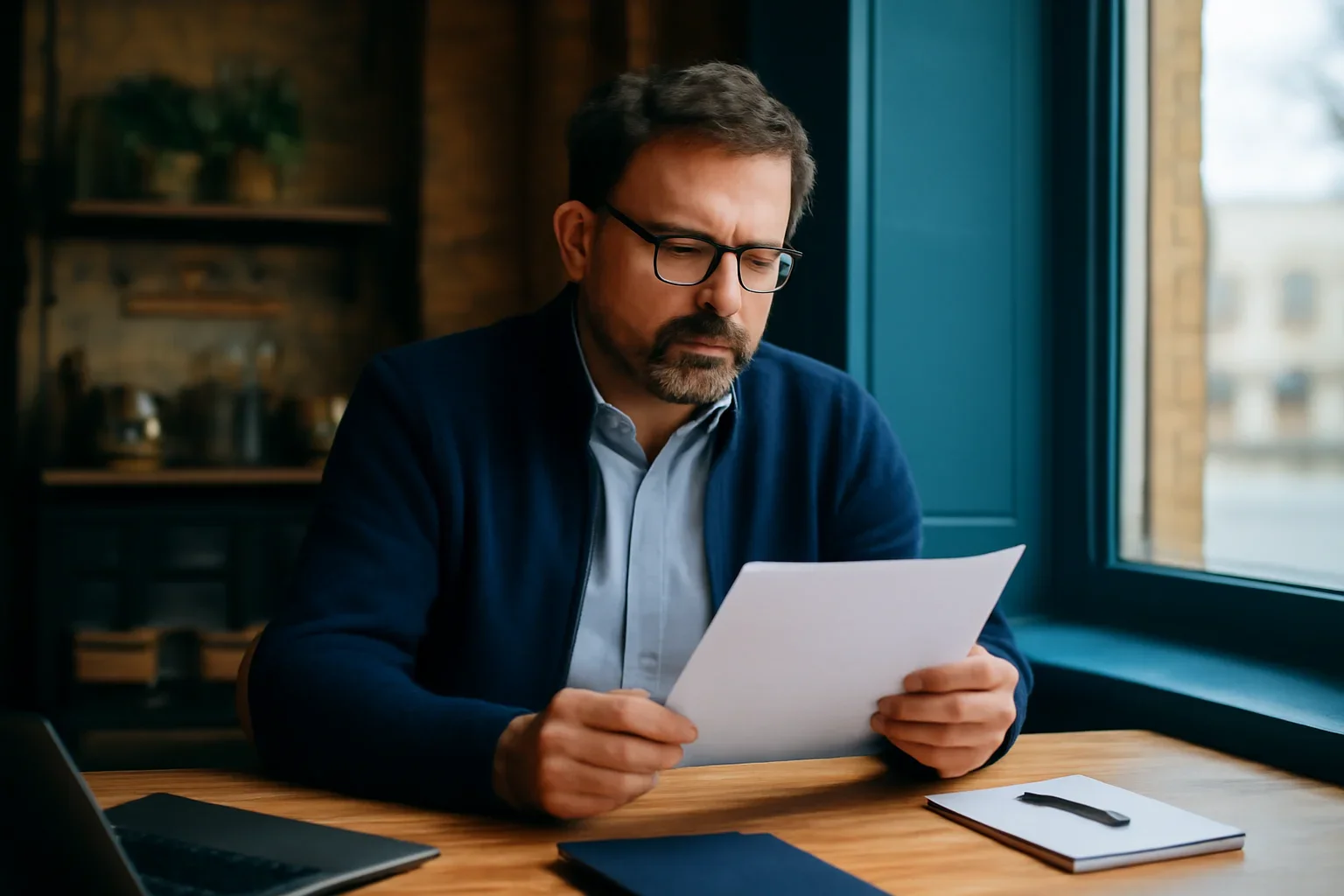 Business owner reviewing financing options in Minnesota