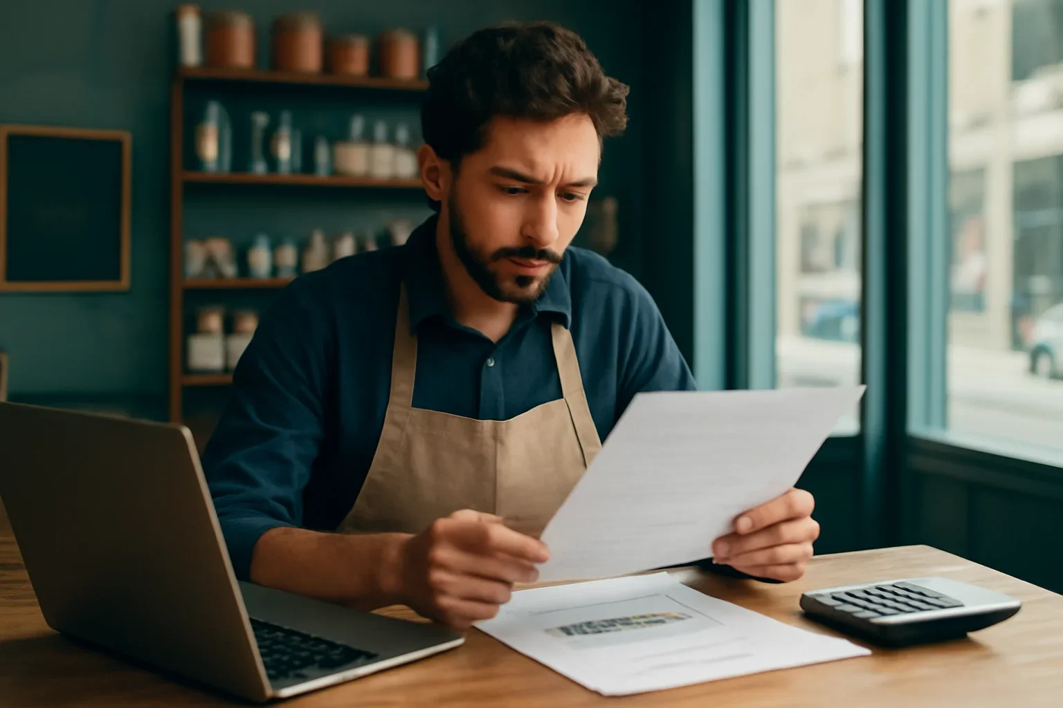 Business owner reviewing financing options in Nevada