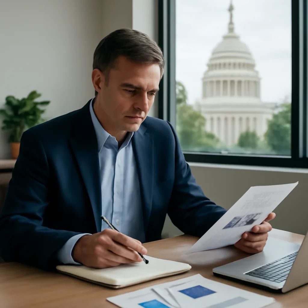 Financing consultation for a company operating in Washington, D.C.