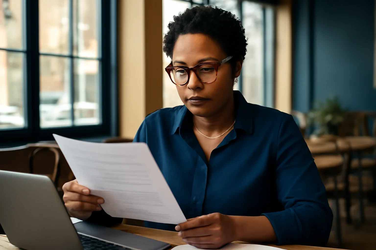 Business owner reviewing financing options in Washington, D.C.