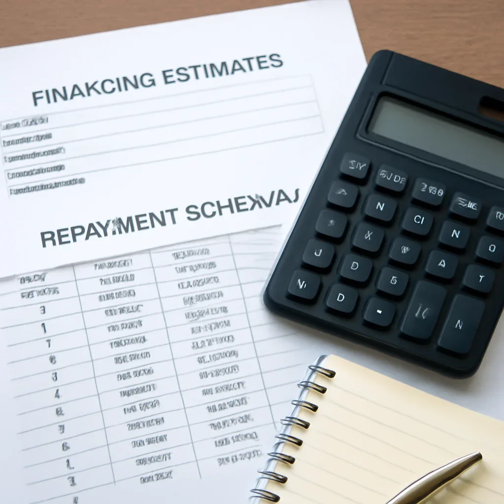 Financing estimates being reviewed for commercial loan calculator