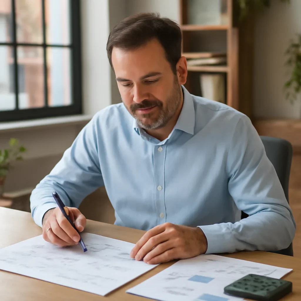 Business owner preparing for a conversation about mixed-use property loans