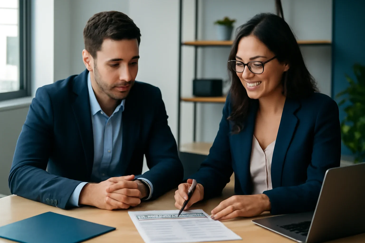Business owner reviewing retail property loans options