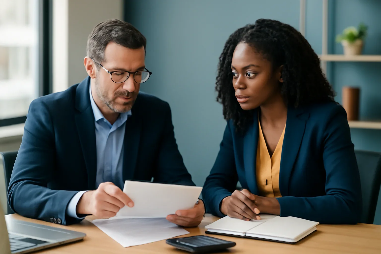 Business owner reviewing export financing options