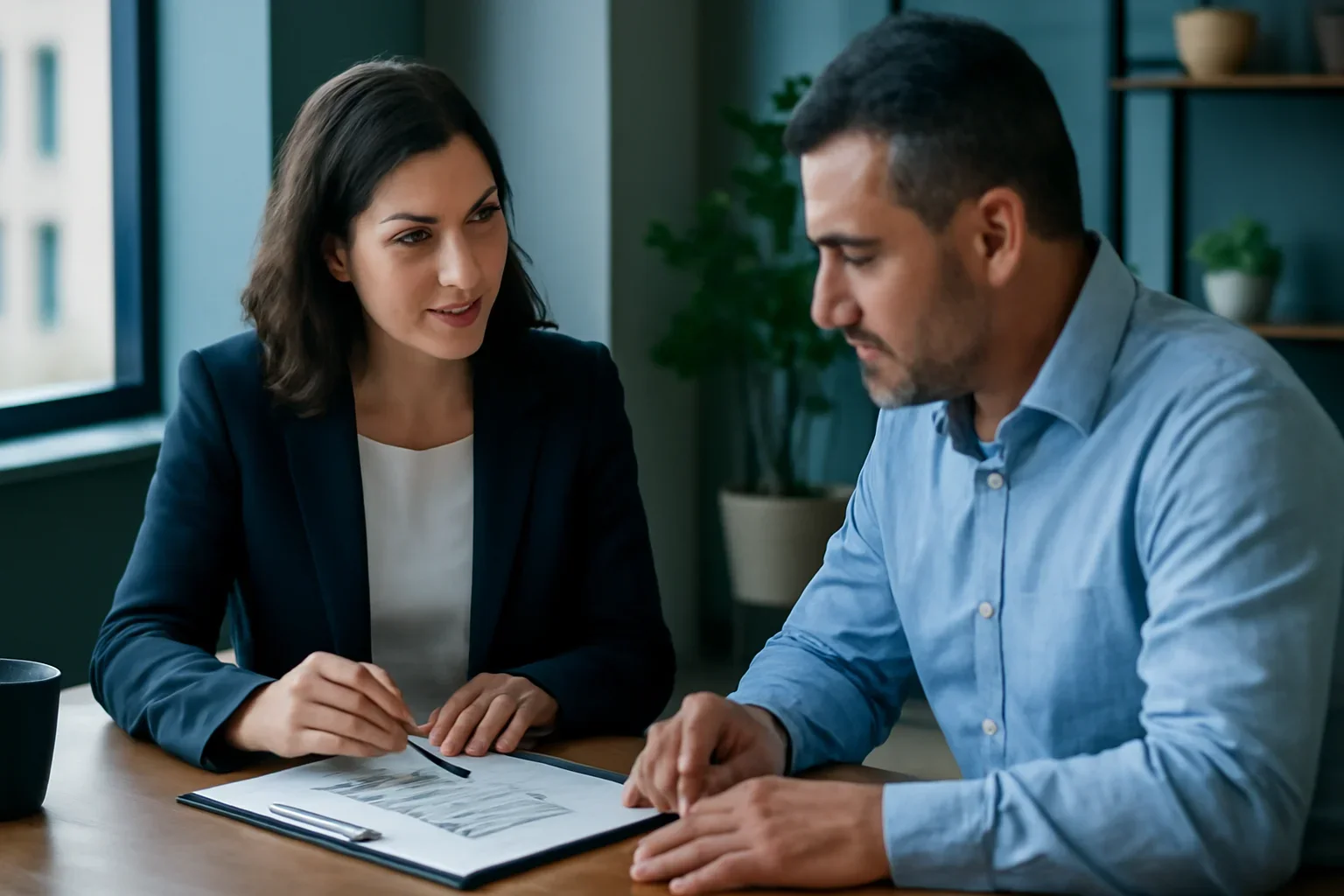 Business owner reviewing fast business loans options