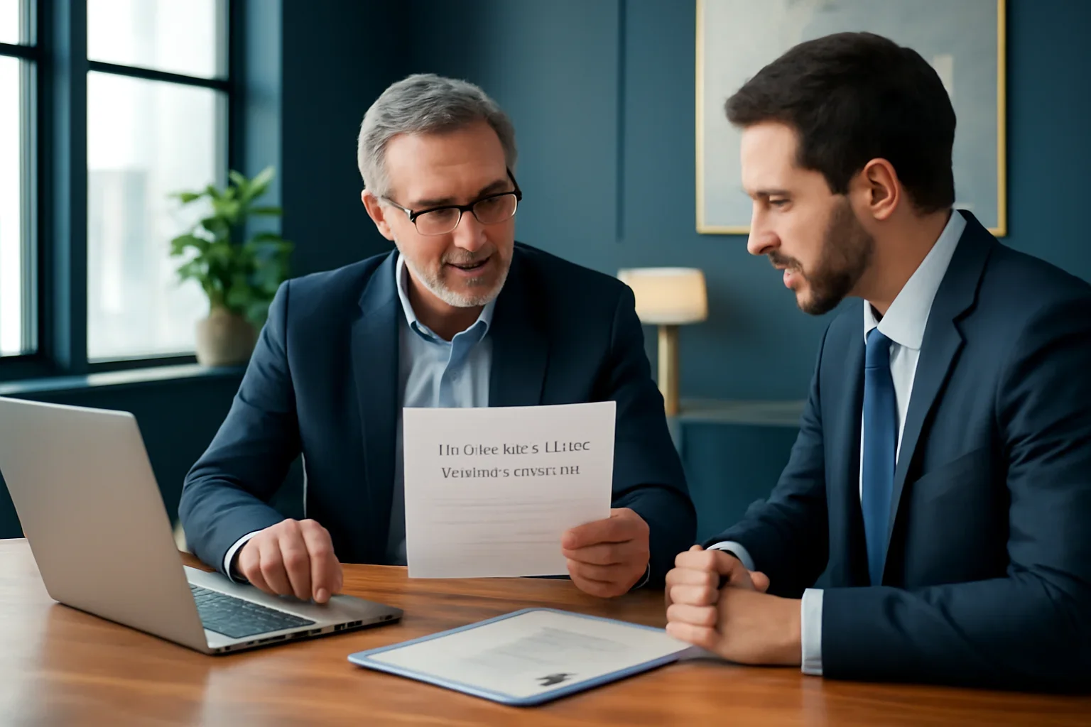 Business owner reviewing franchise financing options
