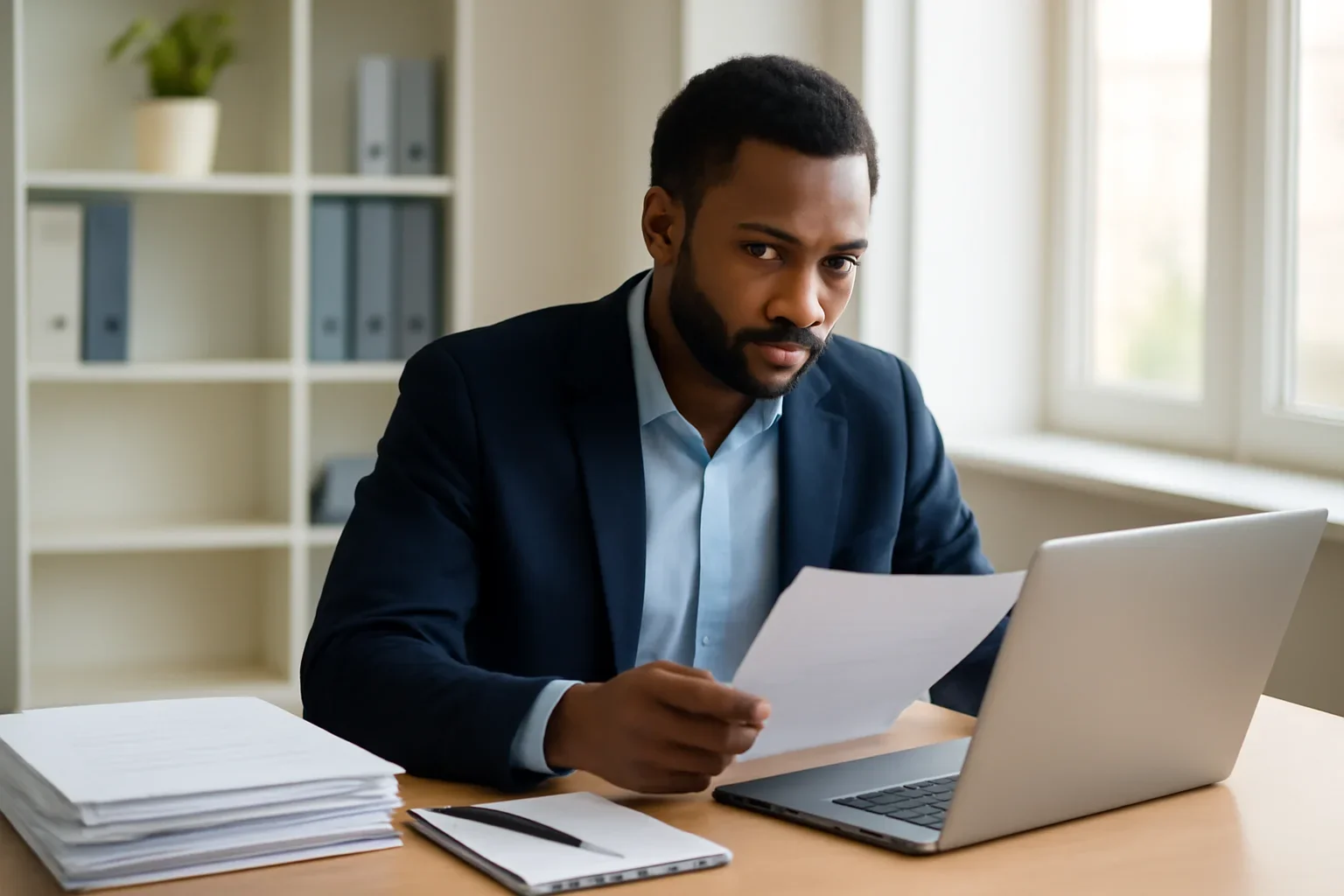 Business owner learning about business loan repayment