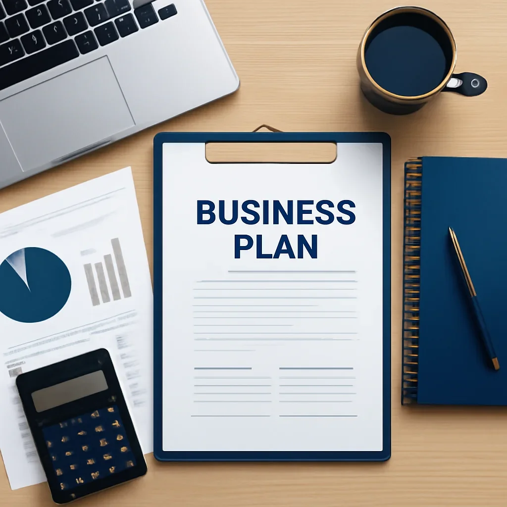 Documents and planning tools for business plan for a loan
