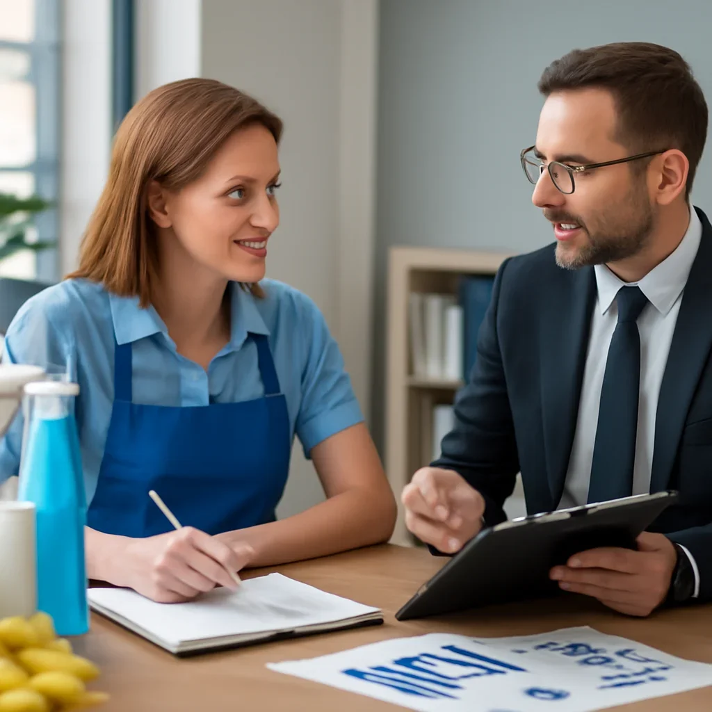 Business finance planning for a cleaning company