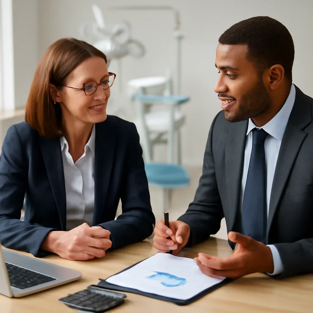 Business finance planning for a dental practice company