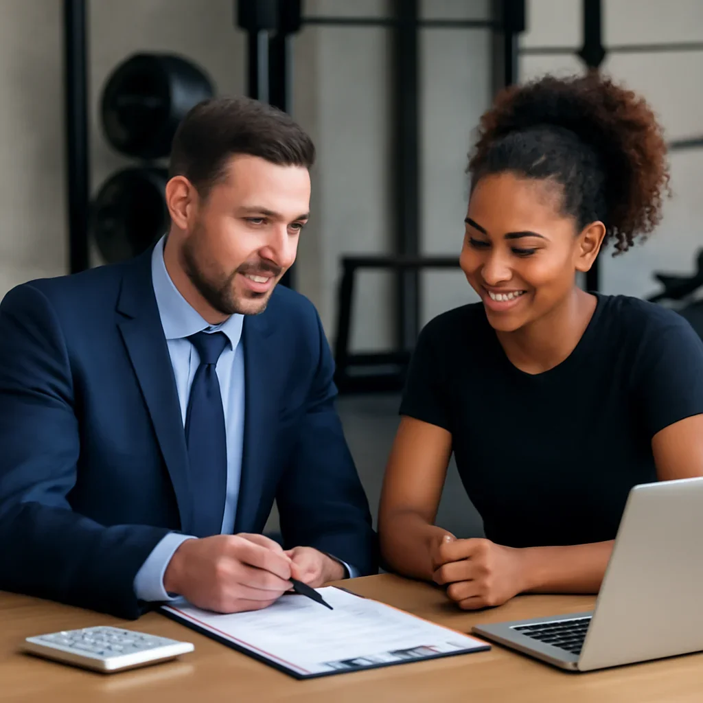 Business finance planning for a gym company