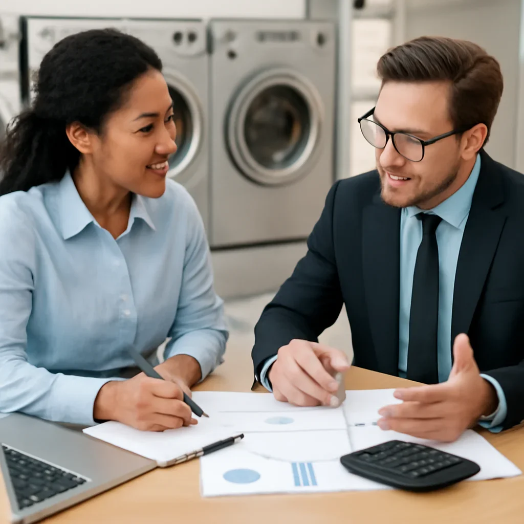 Business finance planning for a laundromat company