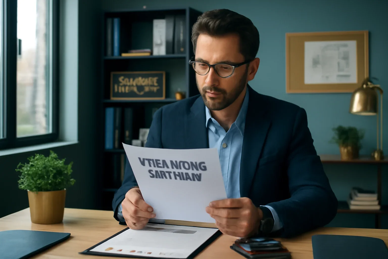 Property Management business owner reviewing financing options