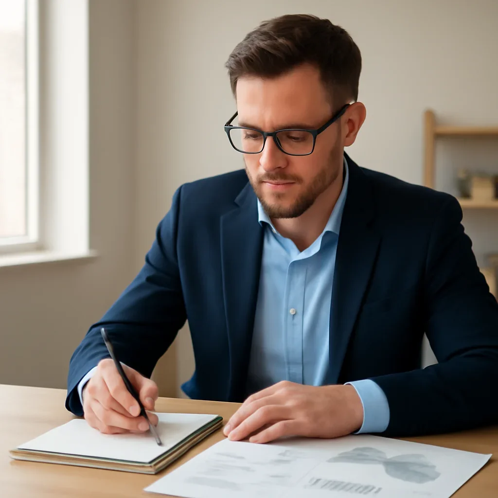 Business owner preparing for a conversation about invoice factoring