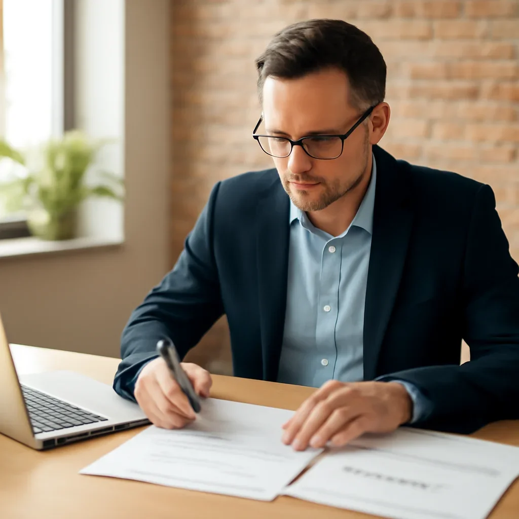 Business owner preparing for a conversation about invoice financing