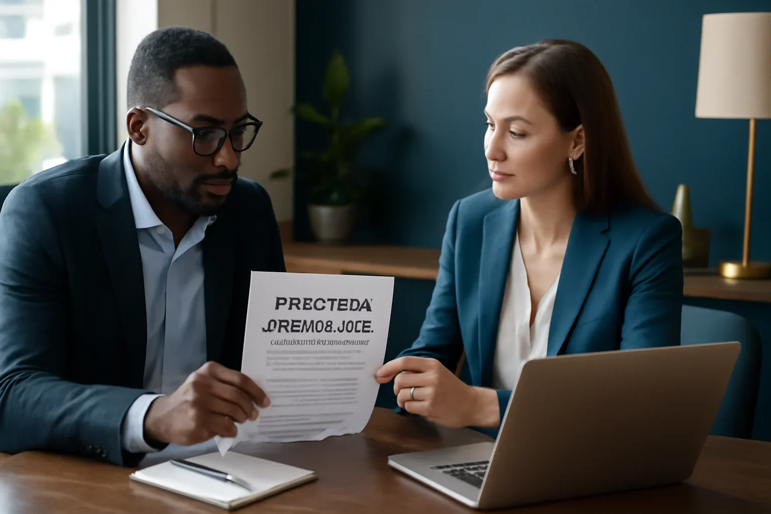 Business owner reviewing long-term business loans options