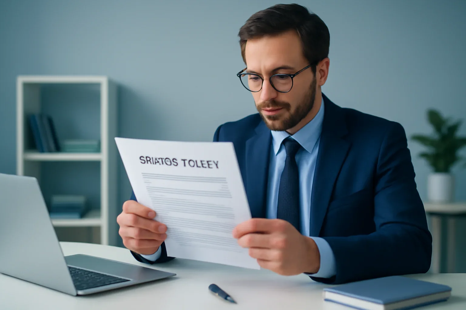Business owner reviewing the privacy policy