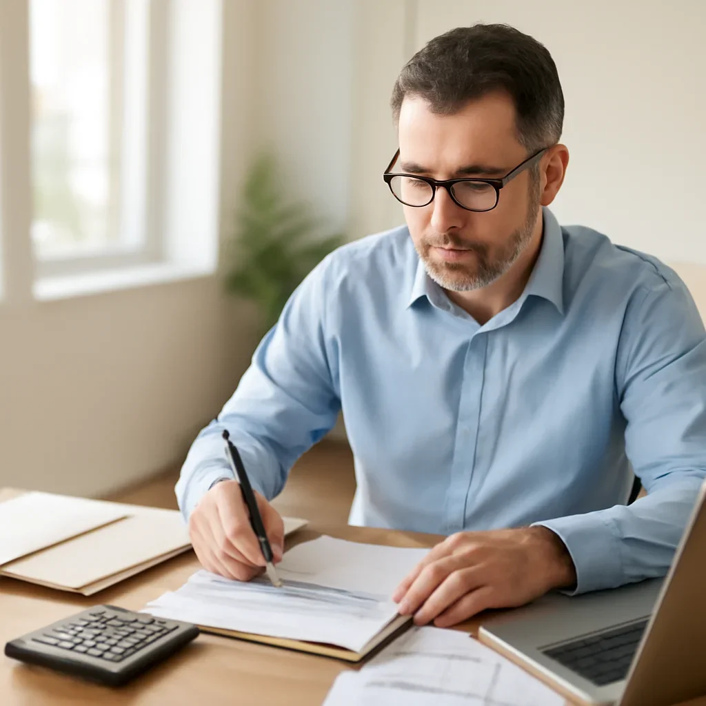 Business owner preparing for a conversation about purchase order financing