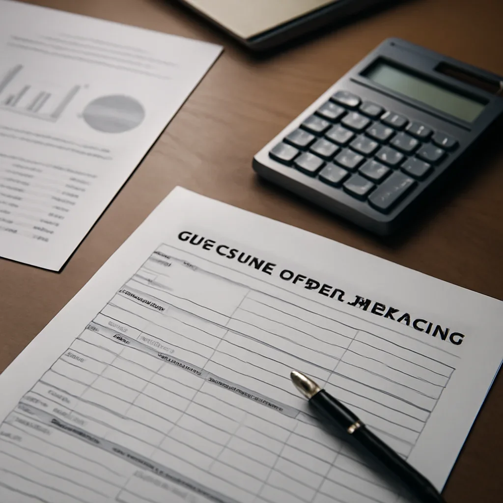 Documents and business details used to evaluate purchase order financing