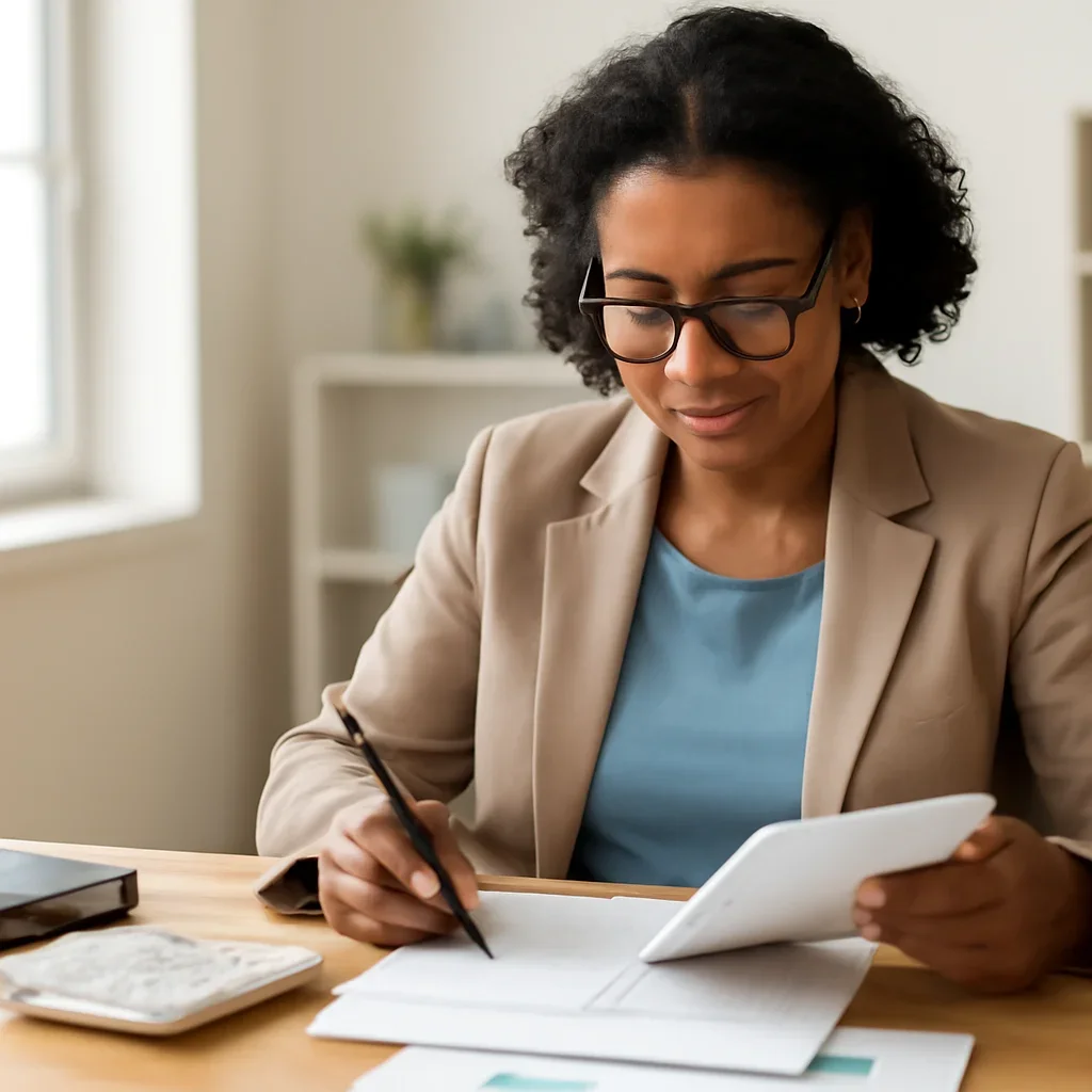 Business owner preparing for a conversation about small business loans